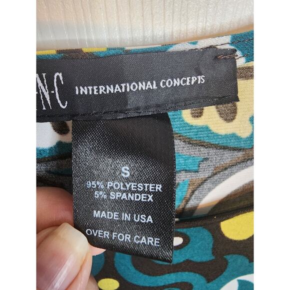 INC  Tunic, 3/4 Sleeves, Crew Neck, Small - Picture 4 of 5